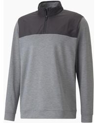 PUMA - Cloudspun Colorblock Quarter Zip Jumper - Lyst