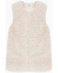 Ro&zo - Petite Ivory Faux Shearling Longline Gilet - Lyst