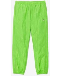 Lacoste - Solid Patterned Straight Track Pants With Ankle Zips - Lyst