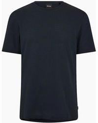 BOSS - Tiburt Bubble Structure Cotton T-Shirt - Lyst