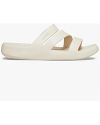 Crocs™ - Getaway Strappy Sliders Stucco - Lyst