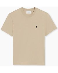 Ami Paris - 'Ami De Coeur' Heart T-Shirt Creme - Lyst