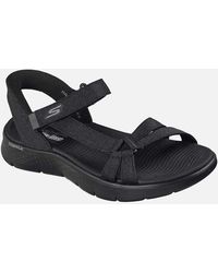Skechers Go Walk - Flex Illuminate Textile Standard Sandals - Lyst