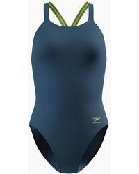 Speedo - Ladies Solid Powerback One Piece Swimsuit - Lyst