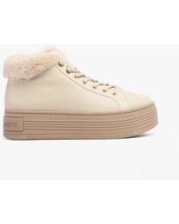 Calvin Klein - Bold Platform Low Lace Up Trainers Eggshell/Savannah Tan - Lyst
