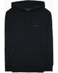 BOSS - Soody Stretch-Cotton Hoodie With Sandwich Logo 001 - Lyst