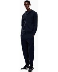 EA7 - Ventus7 Cotton Zip Hooded Tracksuit - Lyst