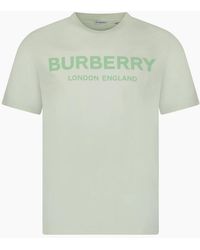 Burberry - 'Ellison' London Logo Print T-Shirt Mint - Lyst