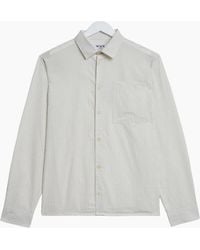 Wax London - Halcomb Broken Stripe Long Sleeve Shirt - Lyst