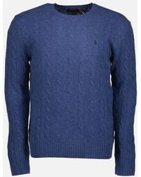Ralph Lauren - Cable-Knit Wool/Cashmer Jumper - Lyst