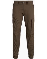 Jack & Jones - Paul Cargo Ribbed Hem Straight Leg Pants - Lyst