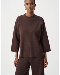 Joseph Ribkoff - Brushed Viscose Straight Sweater With Mock Neck - Lyst