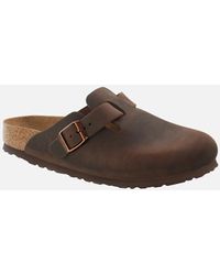 Birkenstock Boston - Birkenstock Boston Soft Footbed Natural Leather Oiled Regular Fit Habana - Lyst