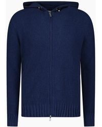 Gran Sasso - Ribbed Zip-Up Hoodie - Lyst