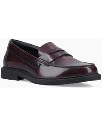 Hush Puppies - Verity Slip On Leather Plum Loafers - Lyst