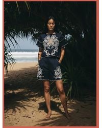Nooki Design - Tate Embroidered Cut-Out Blouse - Lyst