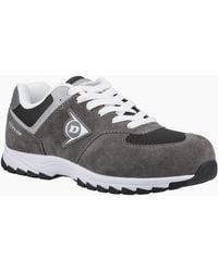 Dunlop - Arrow Suede Charcoal/ Safety Trainers - Lyst