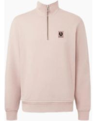 Belstaff - Quarter Zip Sweatshirt Dusk - Lyst