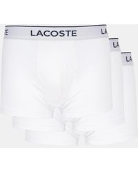 Lacoste - 3-Pack Contrast Stripe Stretch Cotton Trunks - Lyst