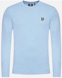 Lyle & Scott - Lyle & Scott Cotton Merino Crew Neck Jumper Light Sweater - Lyst