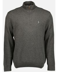 Ralph Lauren - Merino Wool Quarter Zip Jumper - Lyst
