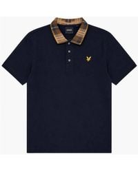 Lyle & Scott - Lyle & Scott Tartan Collar Polo Shirt - Lyst