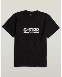 G-Star - Line Script Lettering Regular Fit T-Shirt - Lyst