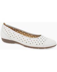 Gabor - Ruffle Punched Detail Casual Shoes - Lyst