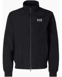 EA7 - Funnel Neck Zip Up Jacket - Lyst