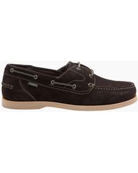 Loake - Padstow Boat Shoe Dark Suede - Lyst