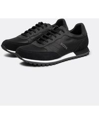 BOSS - Boss Parkour L Logo-Trim Trainers With Faux-Leather Details - Lyst