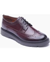 Base London - London Phase Leather Washed Brogues Shoes - Lyst