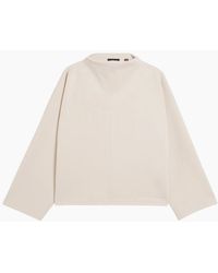 Ted Baker - Kenseyy Cupro Funnel Neck Sweat Ivory Jumper - Lyst