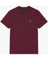 Lyle & Scott - Lyle & Scott Plain T-Shirt Burgundy - Lyst