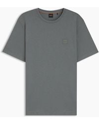 BOSS - Tales T-Shirt With Logo Patch Premium Cotton - Lyst