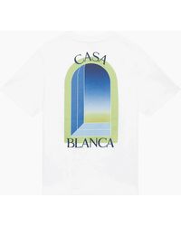 CASABLANCA - Arches Logo Regular Fit/Lime T-Shirt - Lyst
