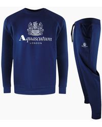 Aquascutum - London Logo Crewneck Tracksuit Pants Set - Lyst