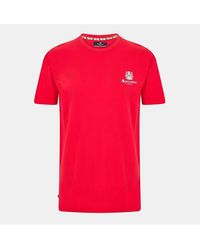 Aquascutum - Regular Fit Logo Print Crew Neck T-Shirt - Lyst