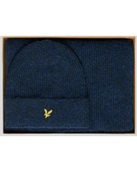 Lyle & Scott - Brushed Scarf And Beanie Set - Lyst