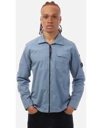 C.P. Company - Organic Gabardine Zip Overshirt - Lyst