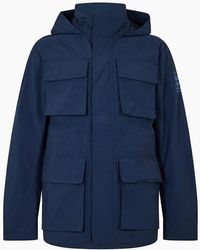 Timberland - Abington Solid Patterned Hooded Snap Button Field Jacket - Lyst