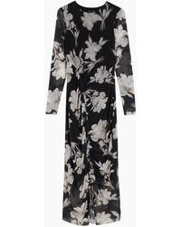 Ted Baker - Marliyy Printed Mesh Bodycon Gathered Dress - Lyst
