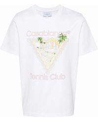 CASABLANCA - Maison De Reve Logo Printed T-Shirt - Lyst