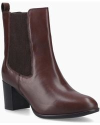 Hush Puppies - Camellia Heeled Leather Heeled Ankle Boots - Lyst