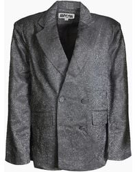Amy Lynn - Ezra Metallic Patterned Flap Pocket Blazer - Lyst