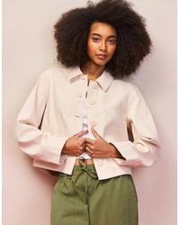 Ro&zo - Ecru Cotton Twill Denim Jacket - Lyst