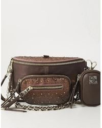 Steve Madden - Textured Crescent Shape Cross Body Bag - Lyst