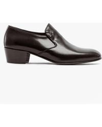Club Cubano - Bilbao Soft Leather Plain Cuban Heel Shoes Dark - Lyst