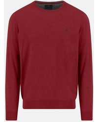 Fynch-Hatton - Merino Wool Cashmere Crewneck Knit Garnet - Lyst