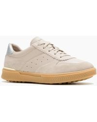 Hush Puppies - Mae Leather Taupe Trainers - Lyst